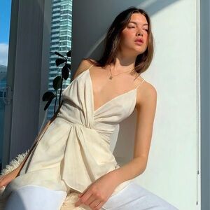 Wilfred Cream Button-Up Blouse